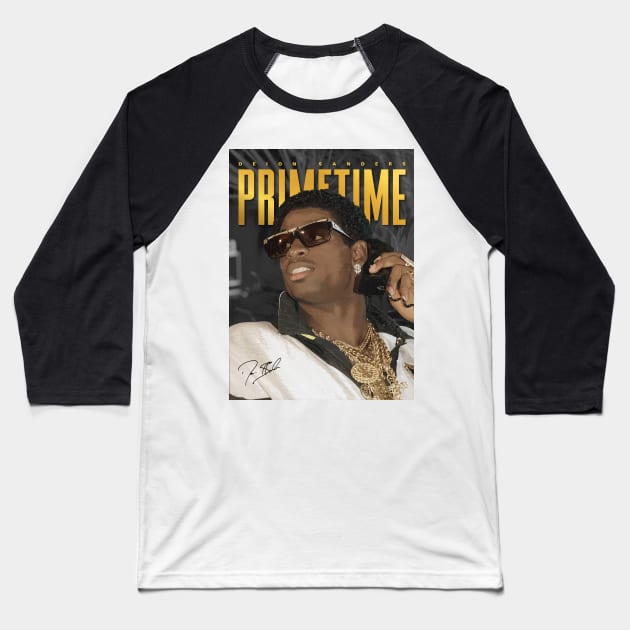 Deion Sanders Primetime Baseball T-Shirt by Juantamad